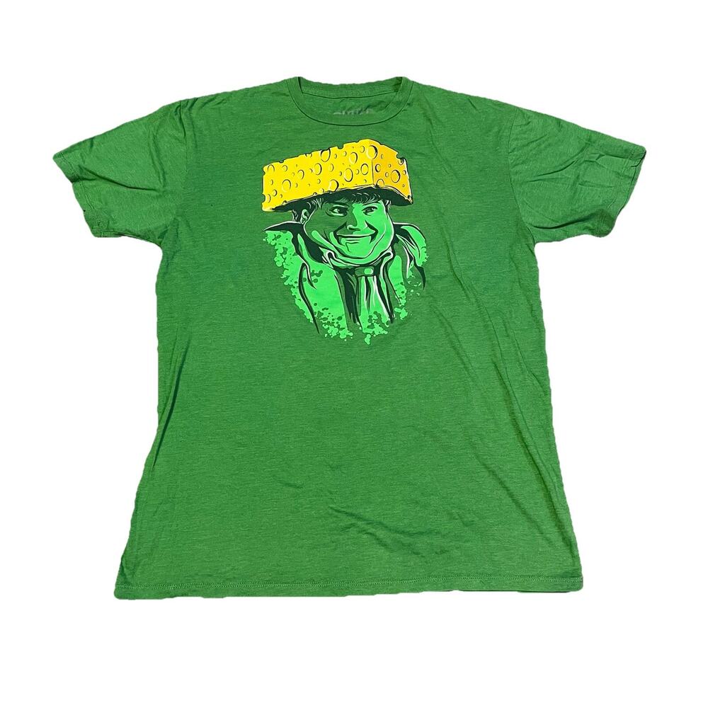 Chris Farley Cheesehead T-Shirt Made By The Chivery Green Size Medium